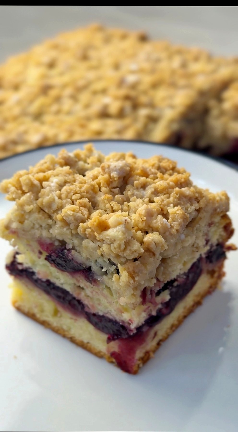 Cherry Crumble Yogurt Coffee Cake