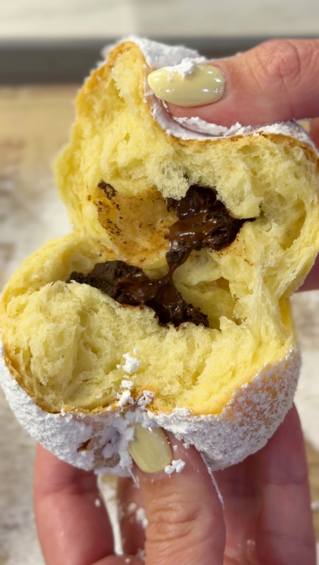 Bulgarian Baked Chocolate Sugar Donuts