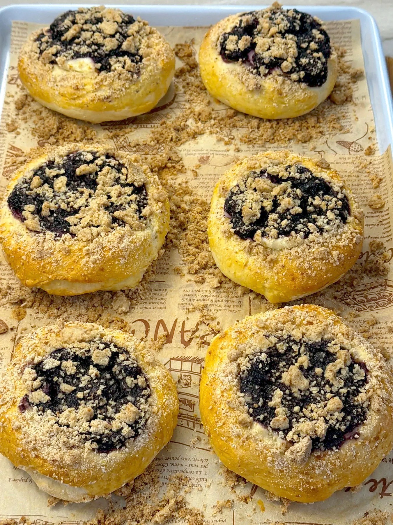 Blueberry Cream Cheese Danishes