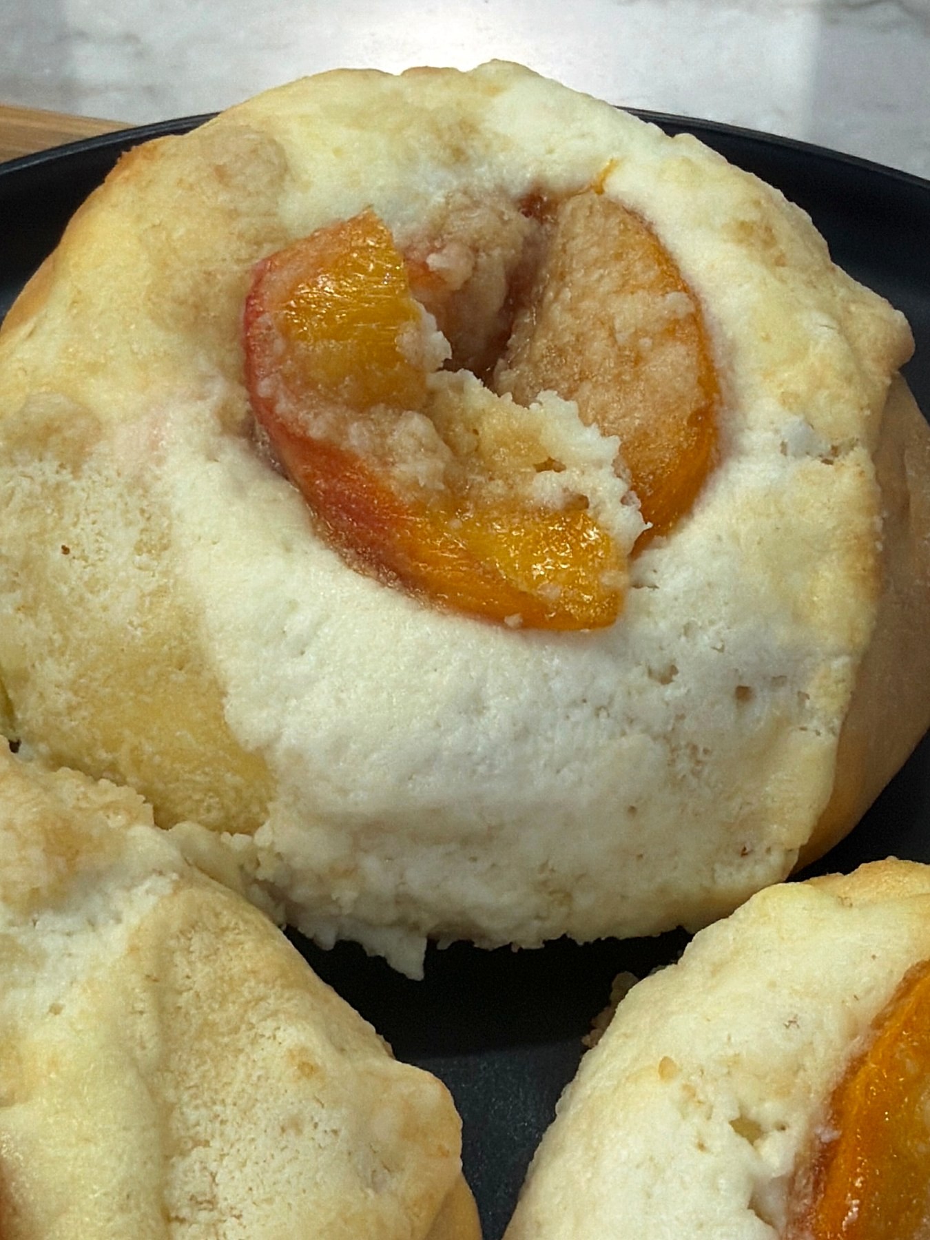 Caramelized Peach Cheesecake Buns — 4