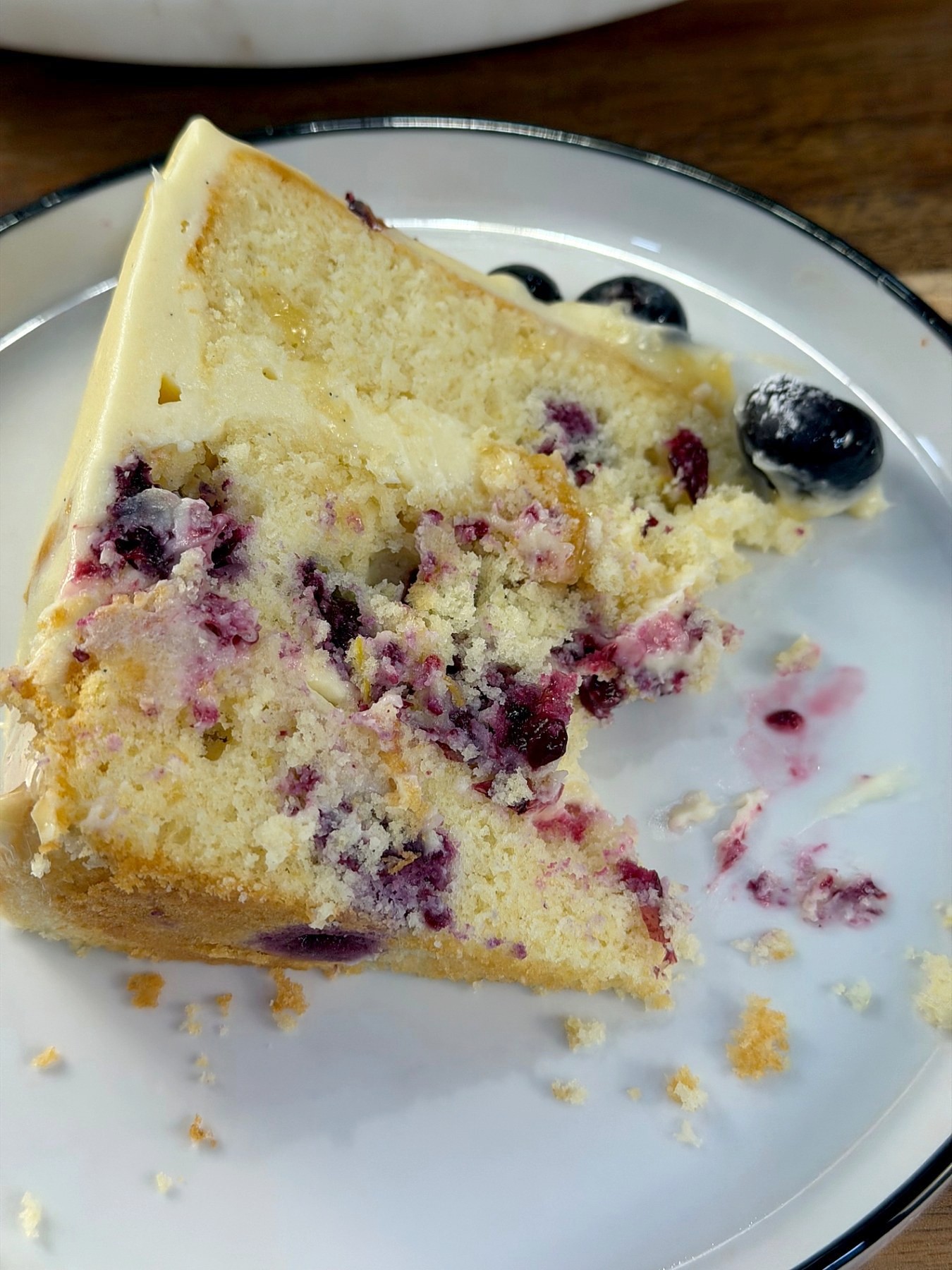 Lemon Blueberry Cake with Lemon Cream Cheese Frosting — 4