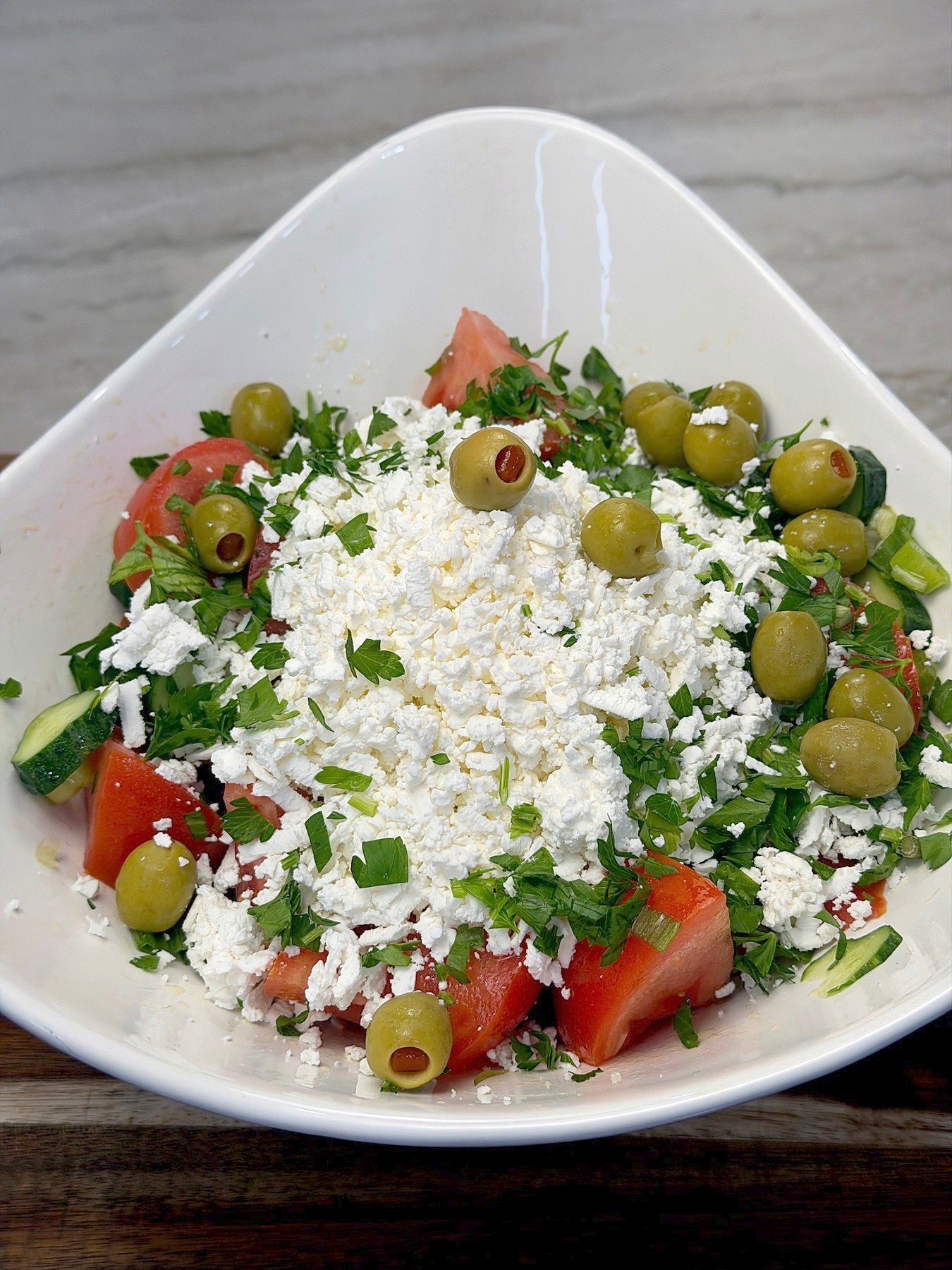 Bulgarian Shopska Salad