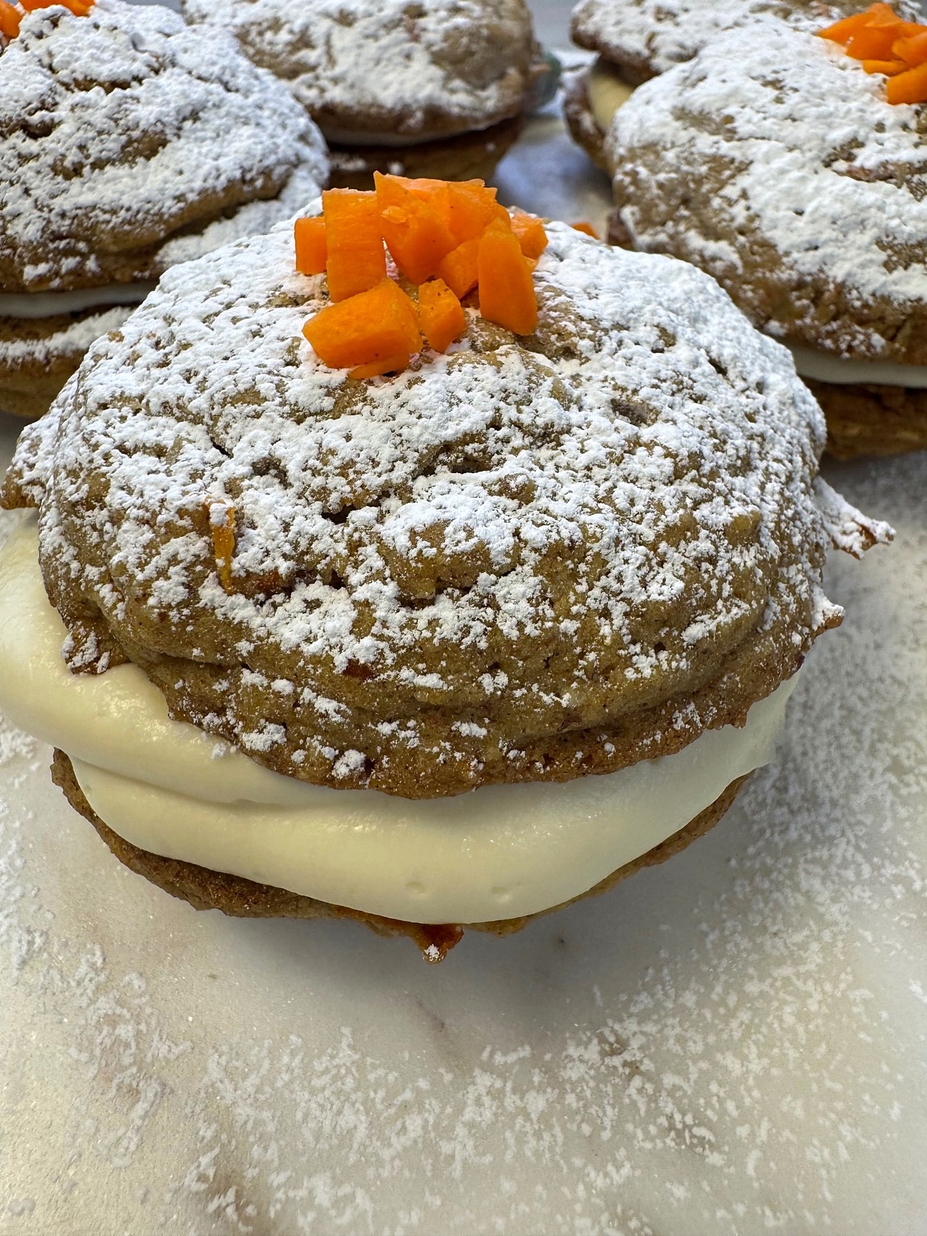 Carrot Cake Cookies with Cream Cheese Frosting