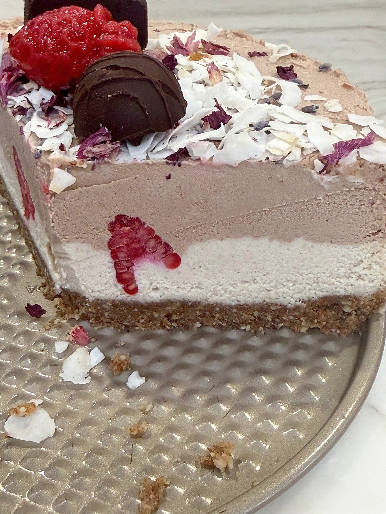 Raw Vegan Chocolate Berry Cake (No-Bake) — 2