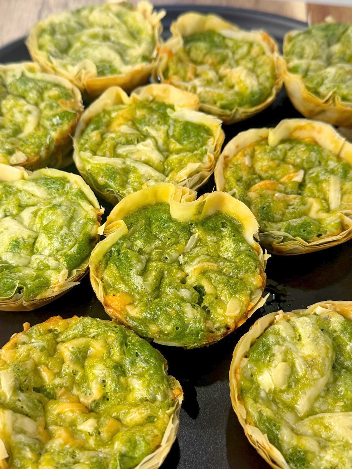 Crispy Spinach Feta Filo Cups (Quiche Style) — 2