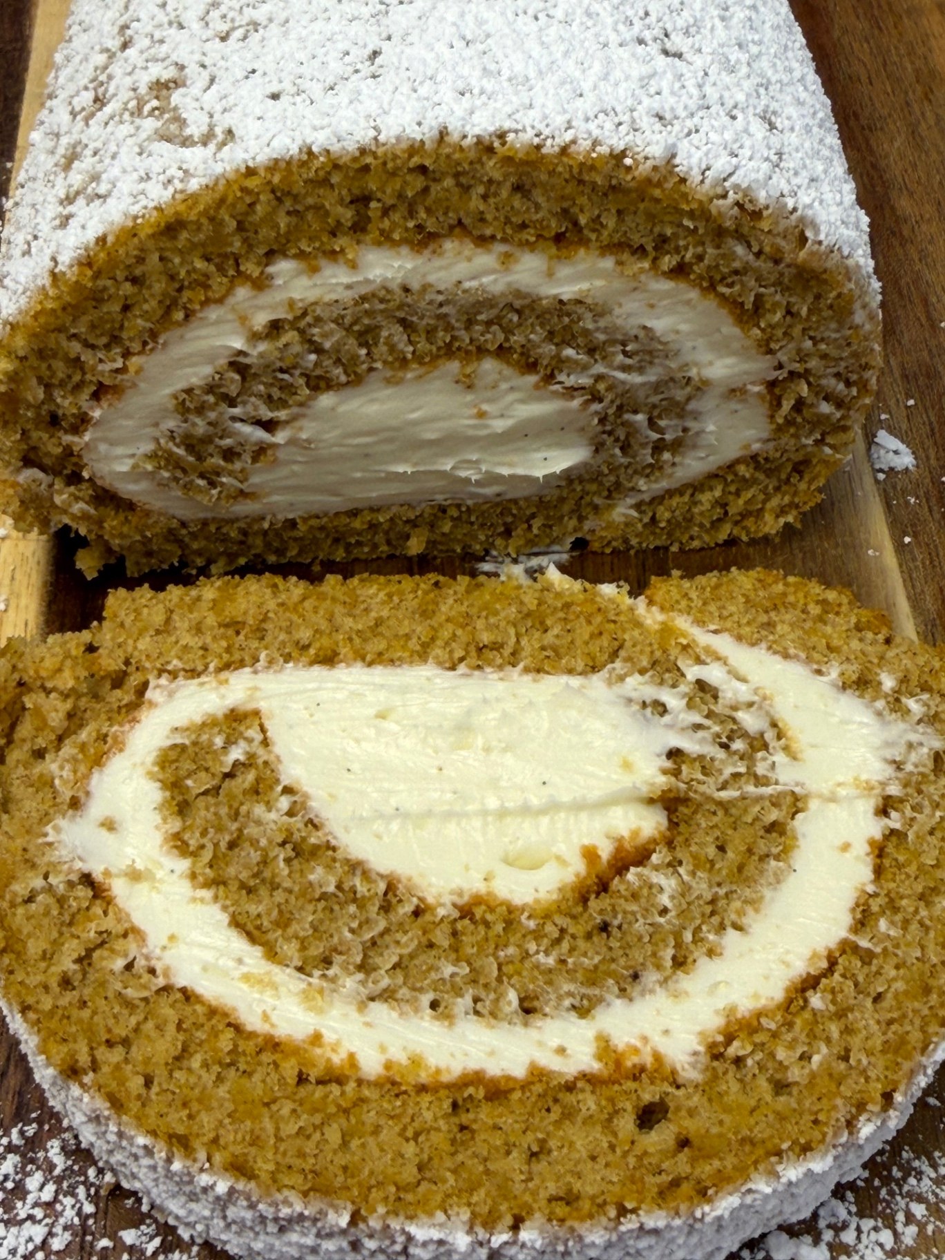 Famous Pumpkin Roll with Cream Cheese Filling