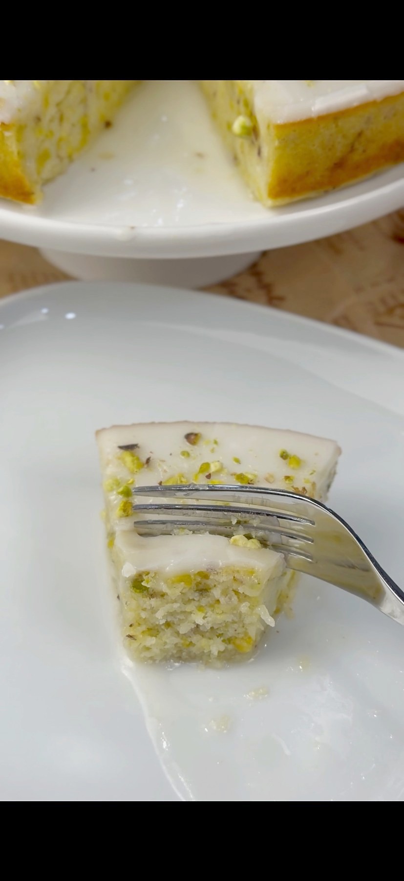 Lemon Pistachio Cake with Lemon Glaze — 3