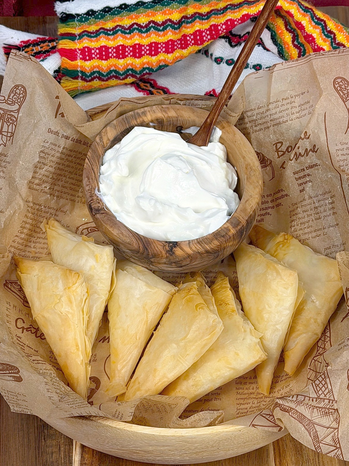 Bulgarian Crispy Feta Cheese Triangles