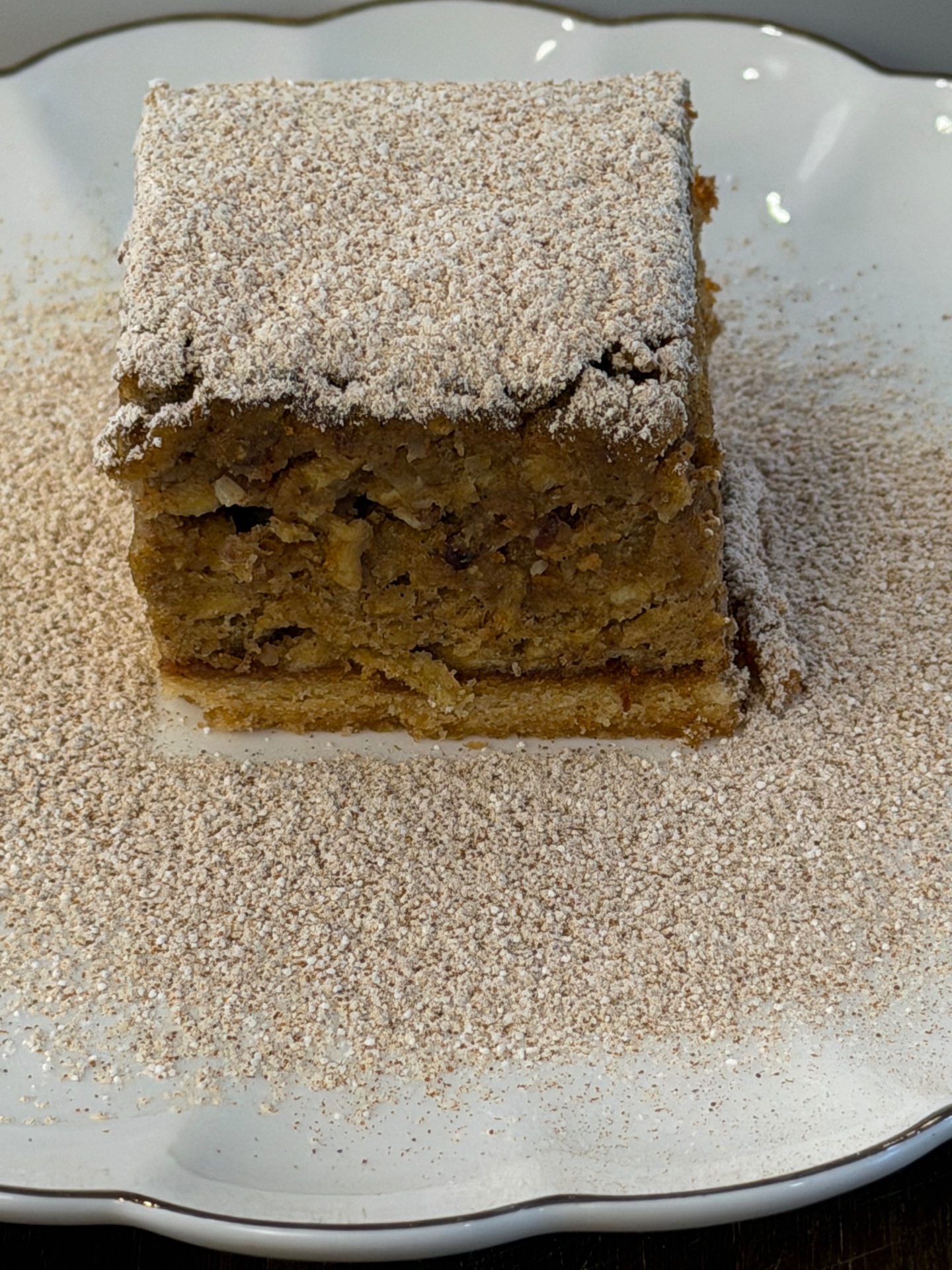 Apple Walnut Cinnamon Cake with a Buttery Tea Biscuit Base — 16