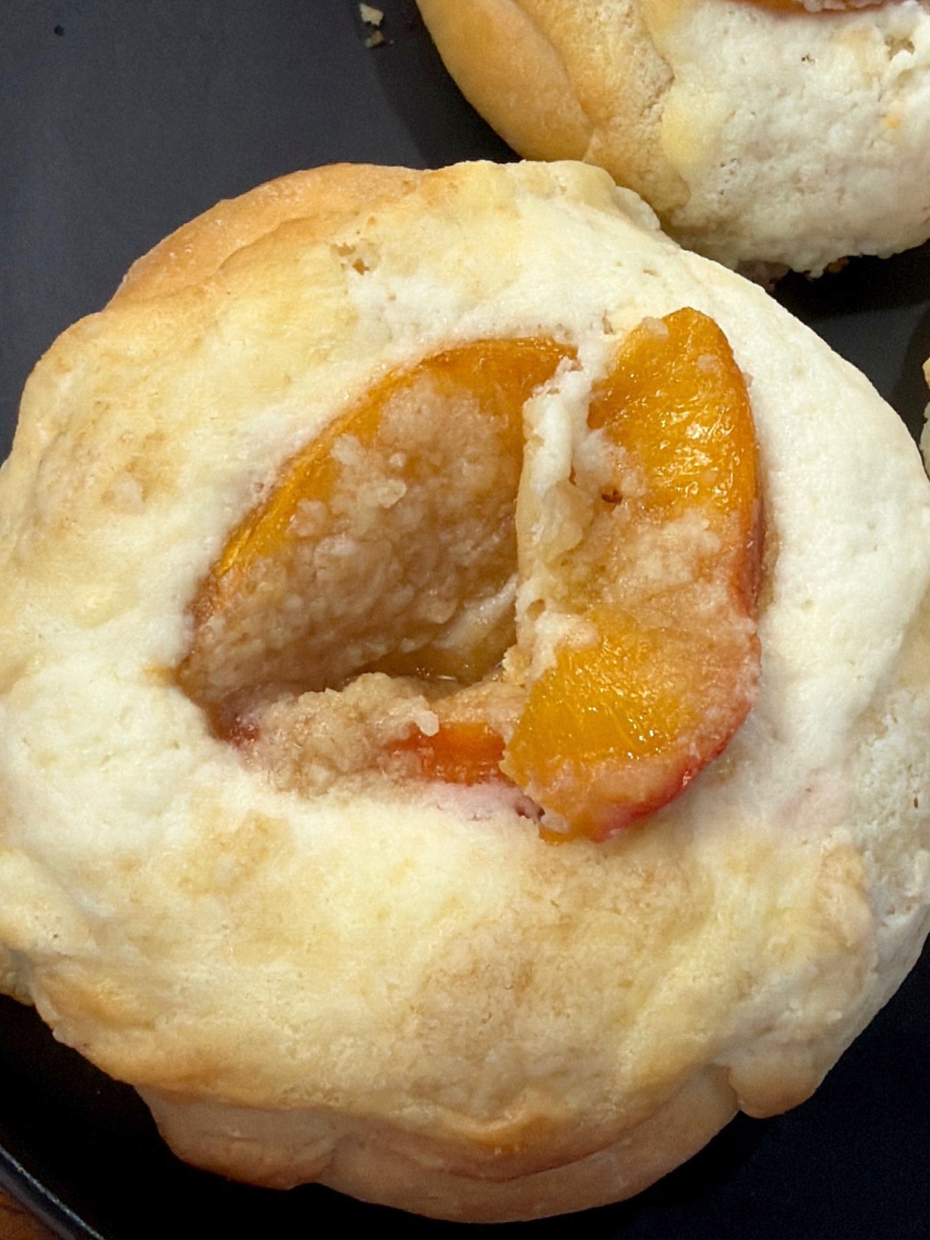 Caramelized Peach Cheesecake Buns — 3