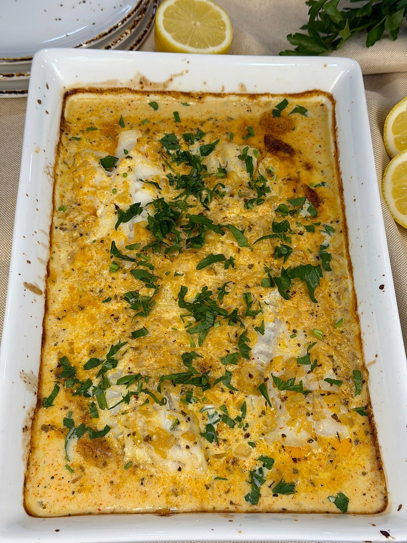 Baked Cod in Coconut Lemon Cream Sauce — 2