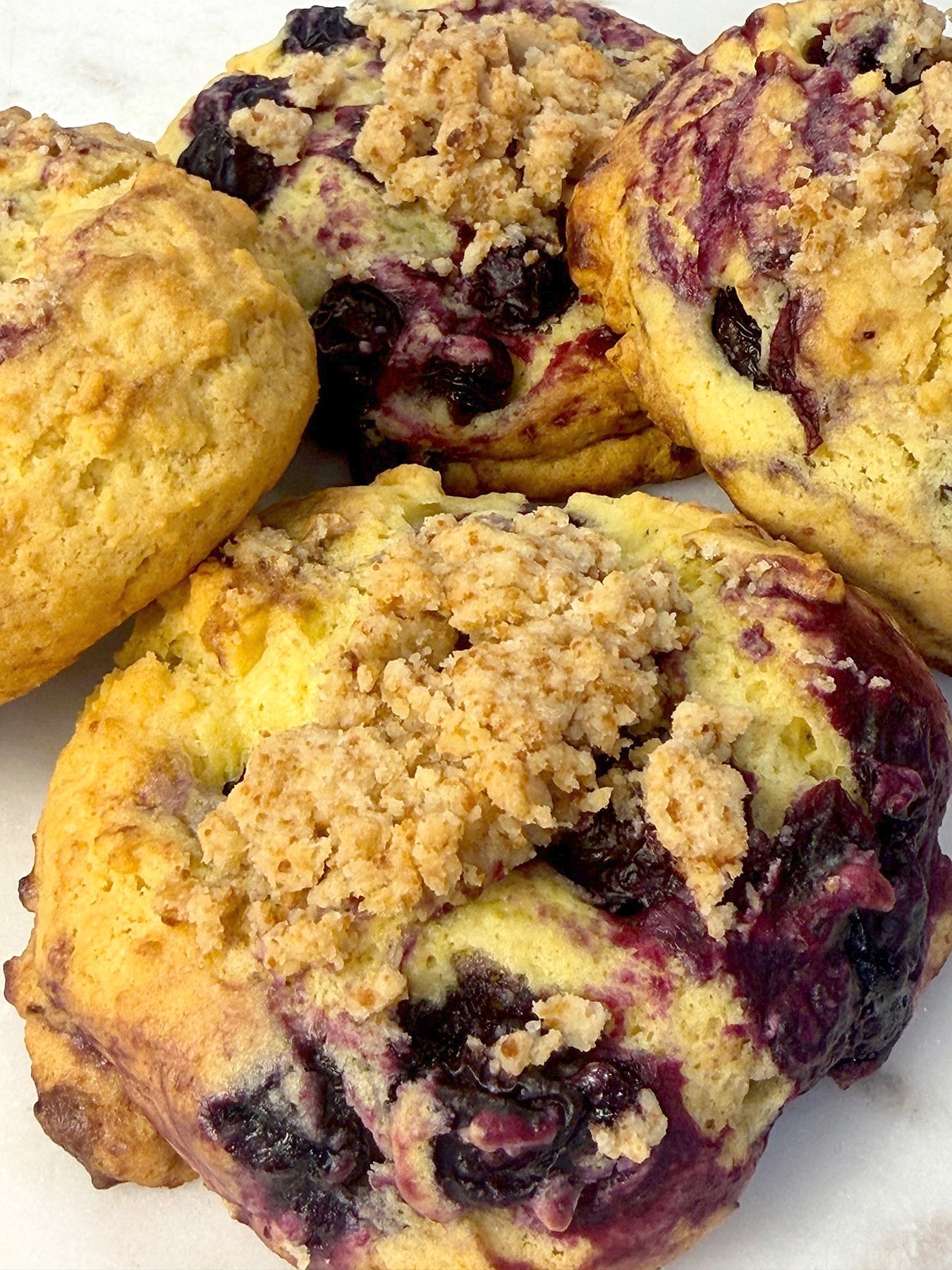 Blueberry Crumble Cookie Muffins