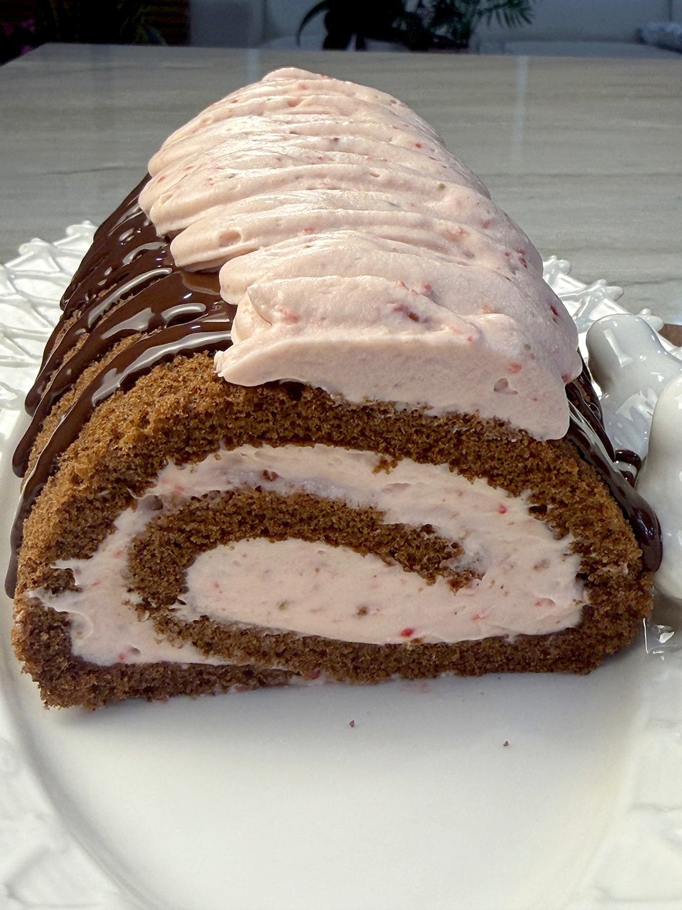 Old-Fashioned Chocolate Raspberry Cream Roll — 2