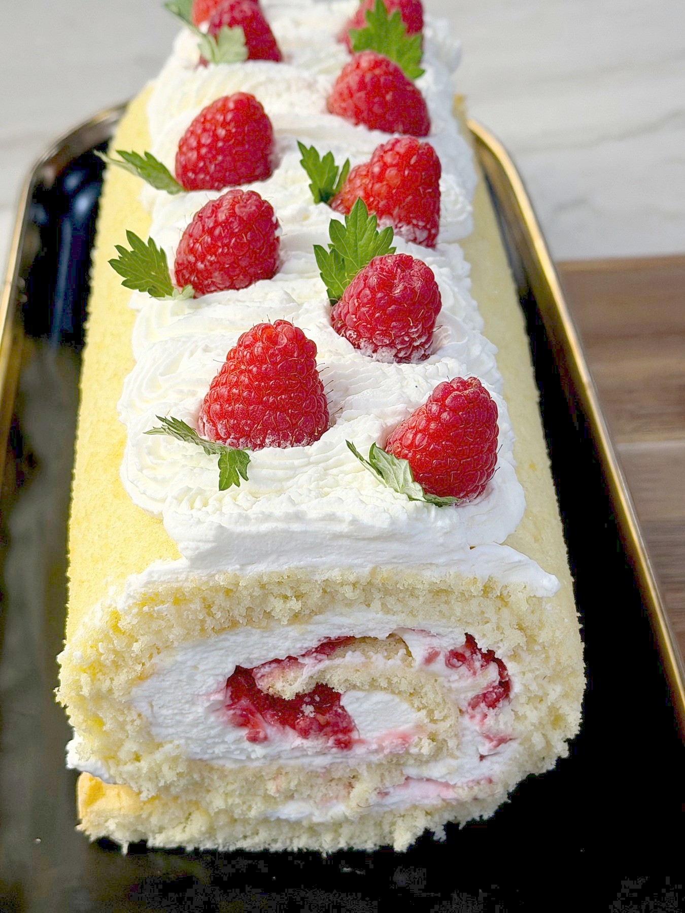 Toti's No-Crack Raspberry Swirl Roll