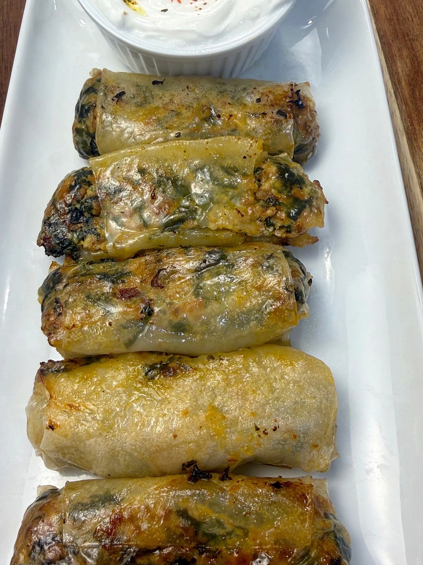 Spinach & Ground Meat Rice Paper Rolls — 2