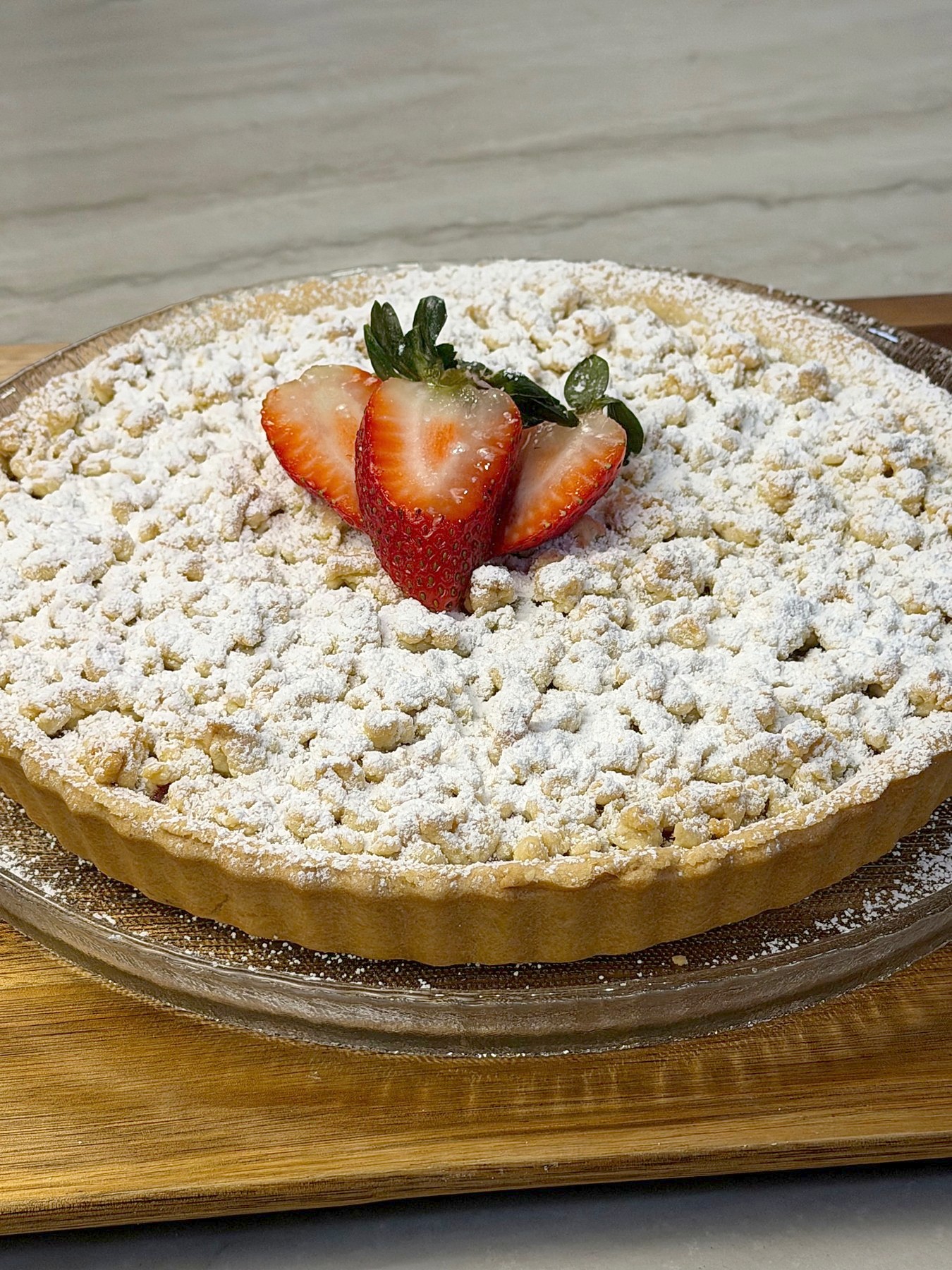 Strawberry Jam Crumble Tart
